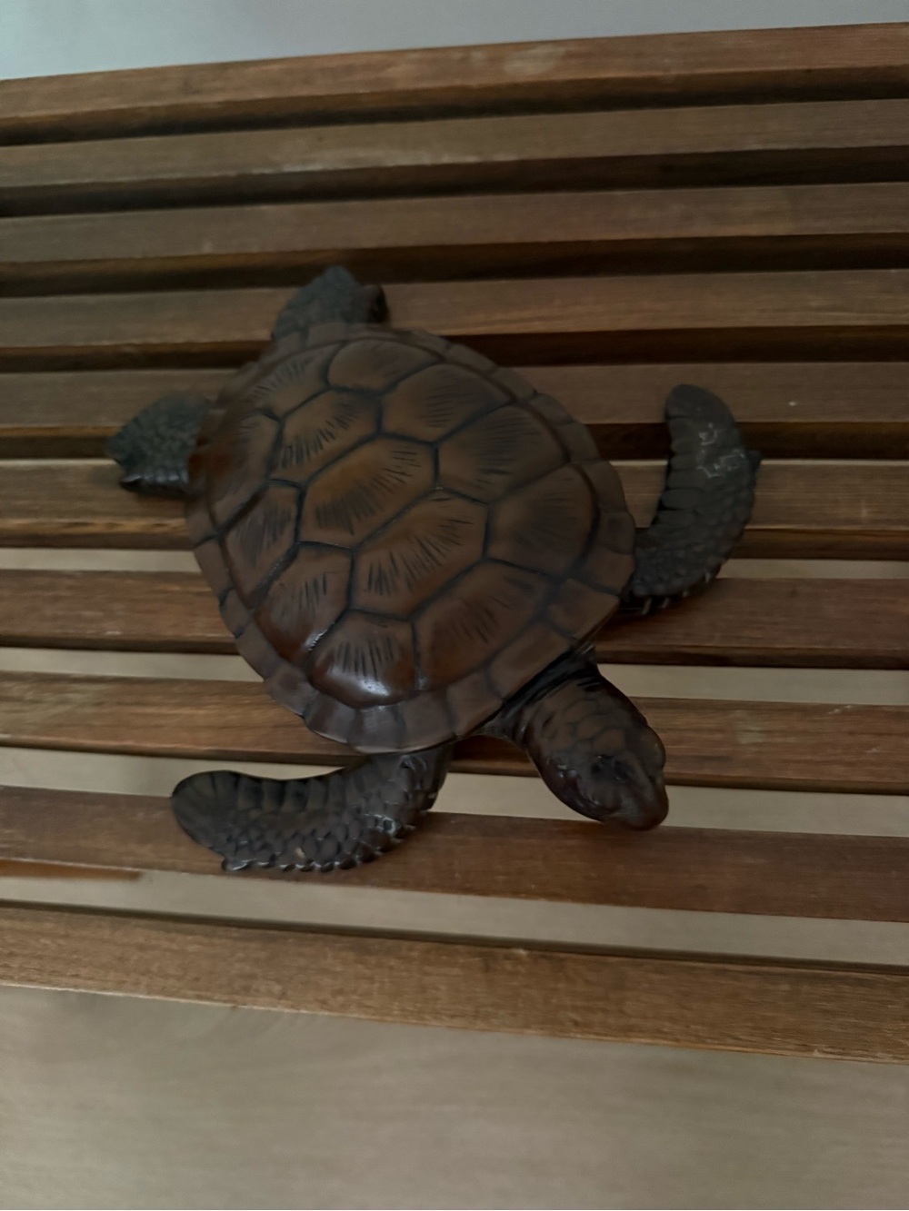 Brown Turtle Reptile Ornament - Decorative Turtle Figurine